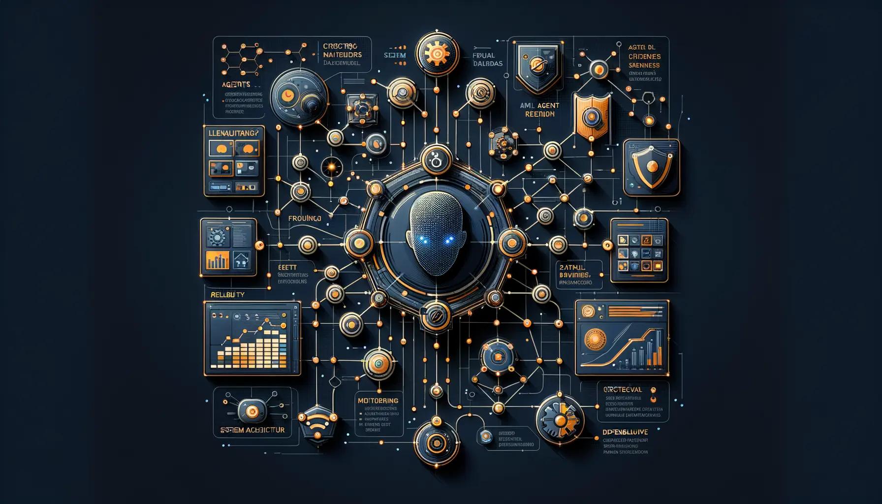 Production AI agent architecture with guardrails, fallback chains, and monitoring dashboards