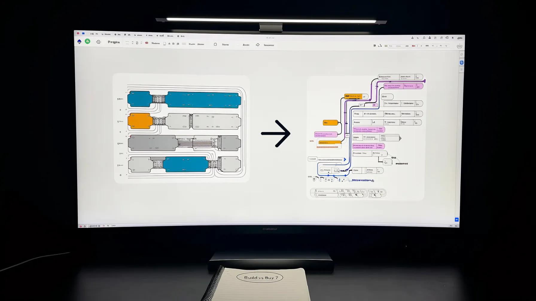 Scale comparison of no-code automation platform versus custom-built AI workflow architecture