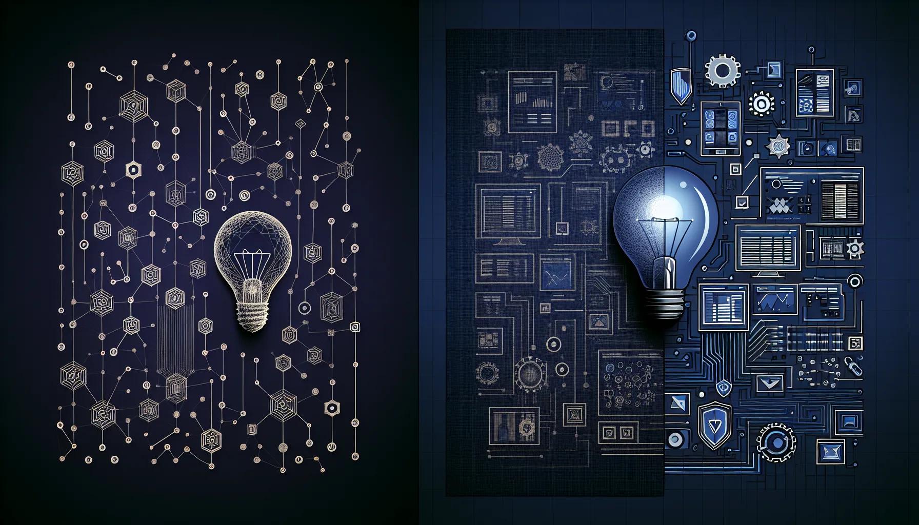 Comparison table contrasting prototype simplicity with production guardrails and monitoring layers