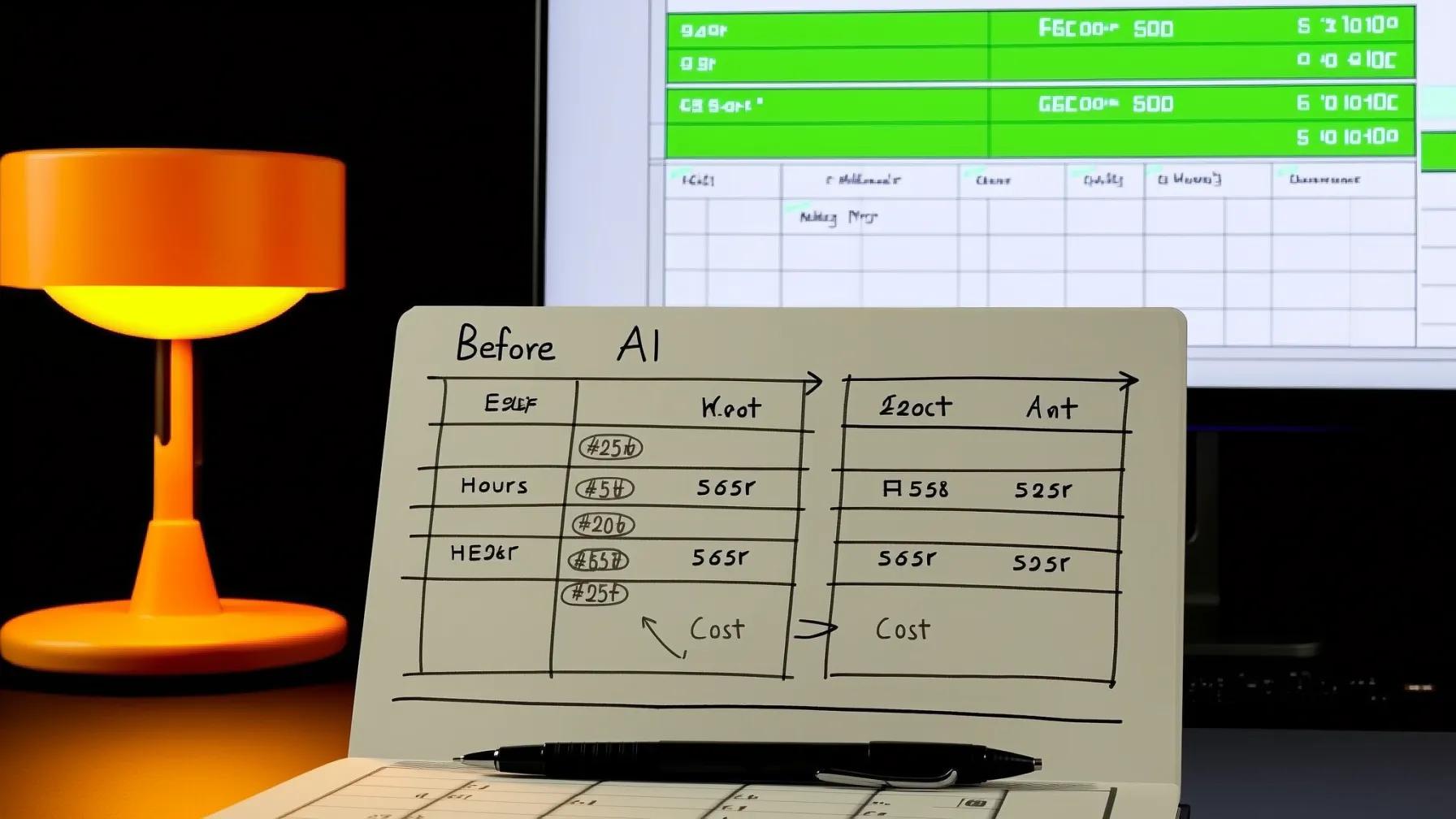 ROI calculation framework balancing AI development costs against time savings and revenue impact