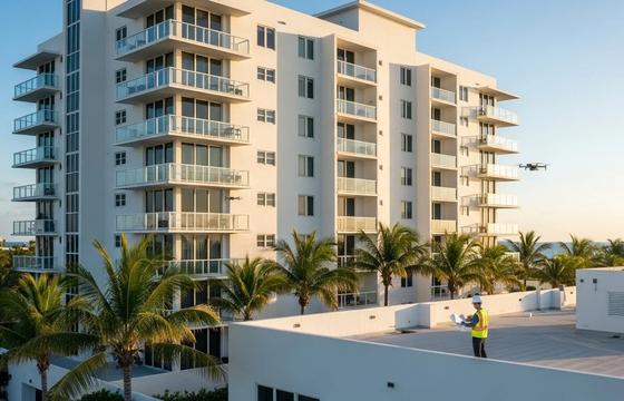 40-year recertification and SB 154 compliance inspection for a South Florida commercial building.