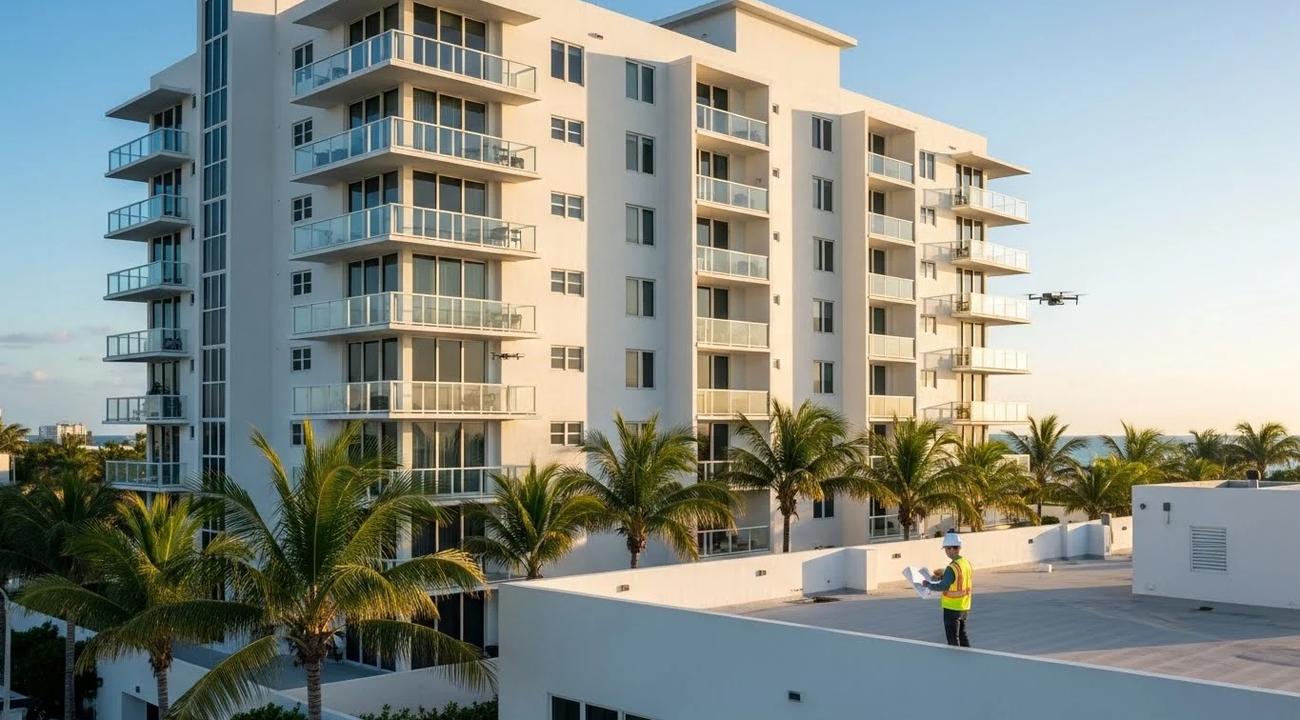 40-year recertification and SB 154 compliance inspection for a South Florida commercial building.