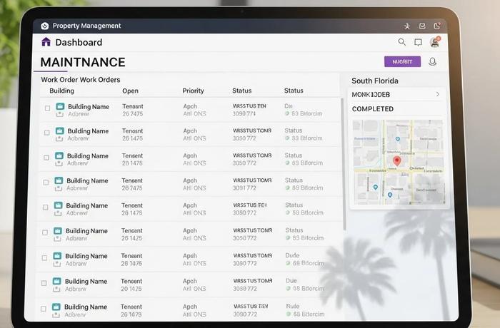 Work-order management system for multi-property commercial portfolios in South Florida.