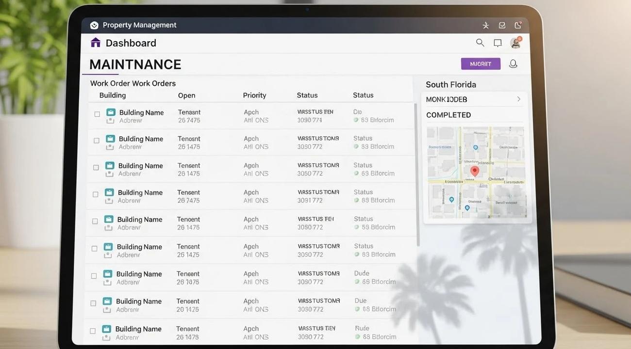 Work-order management system for multi-property commercial portfolios in South Florida.