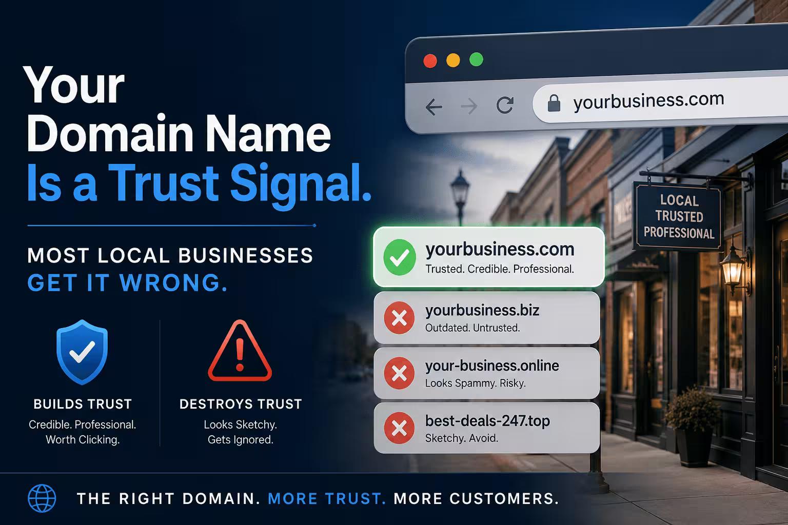 image showing trustworthy and unstrustworthy domains