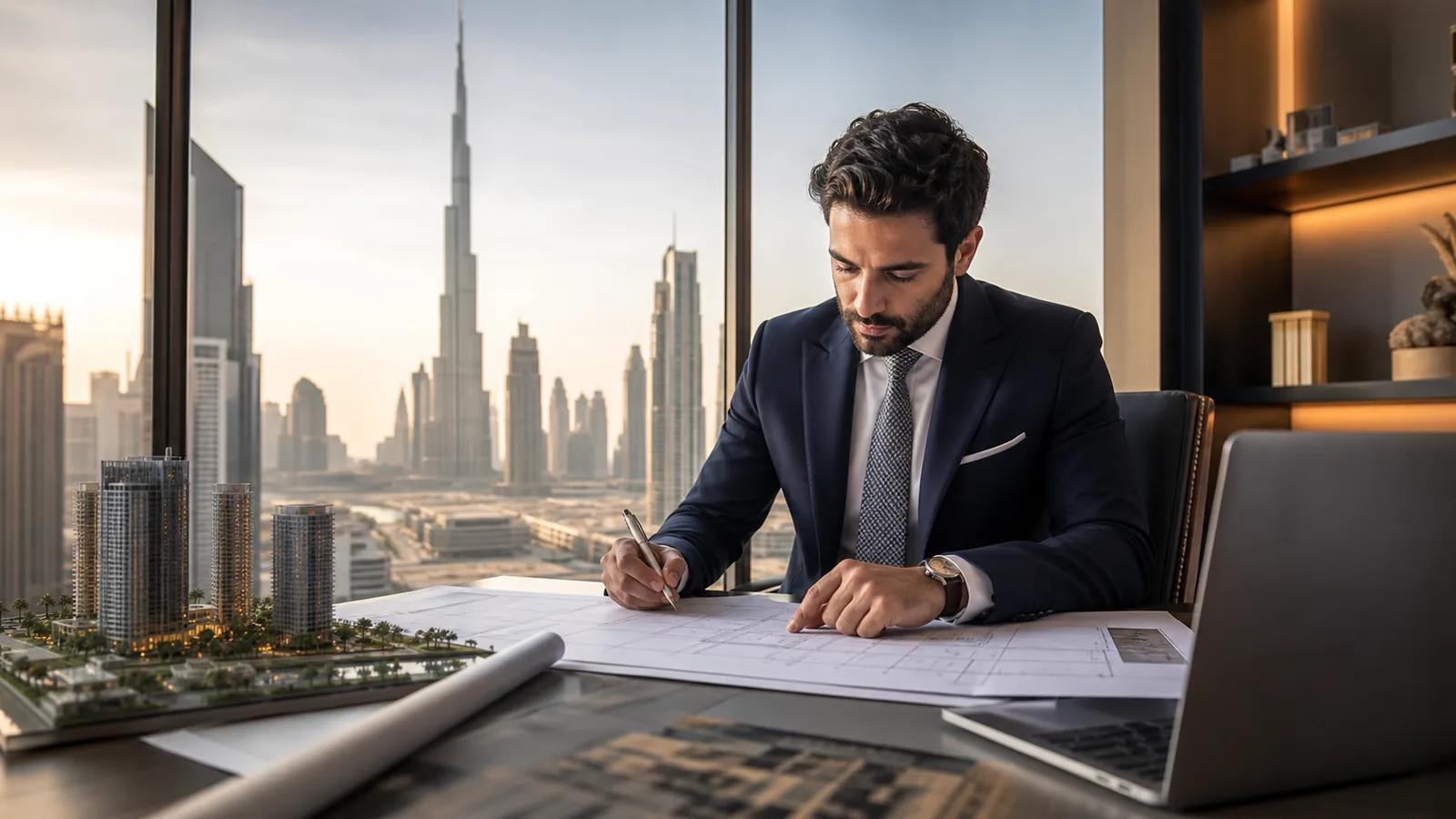 Courtier immobilier préparant sa licence RERA et sa carte professionnelle à Dubaï