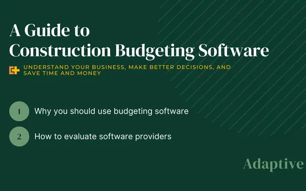 A Guide to Construction Budgeting Software
