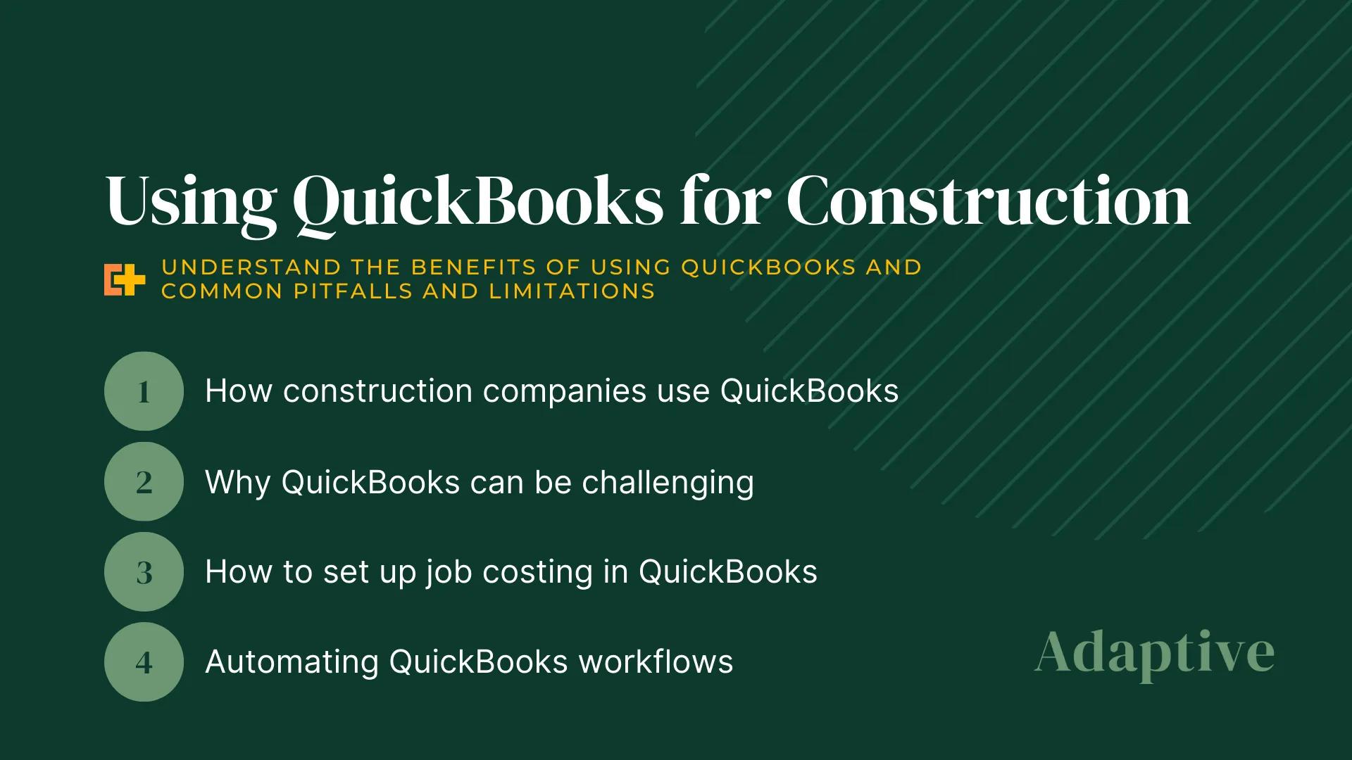 Using QuickBooks for Construction