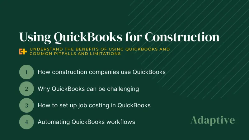Using QuickBooks for Construction