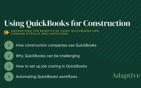 Using QuickBooks for Construction