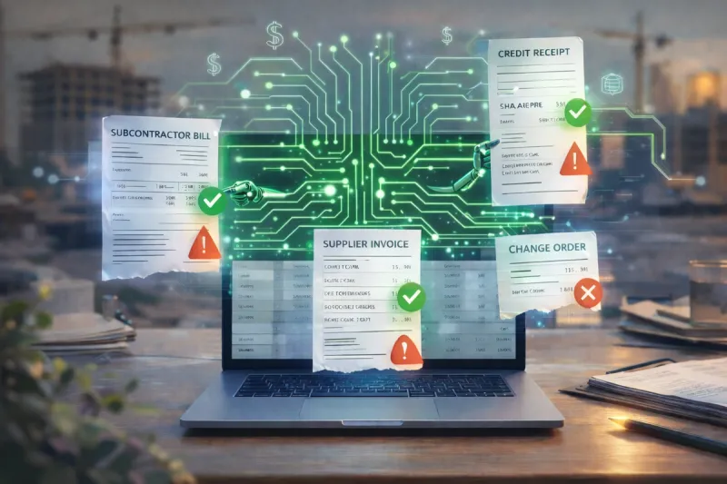 How AI Reads Construction Invoices, Flags Budget Overruns, and Runs Your Back Office Automatically