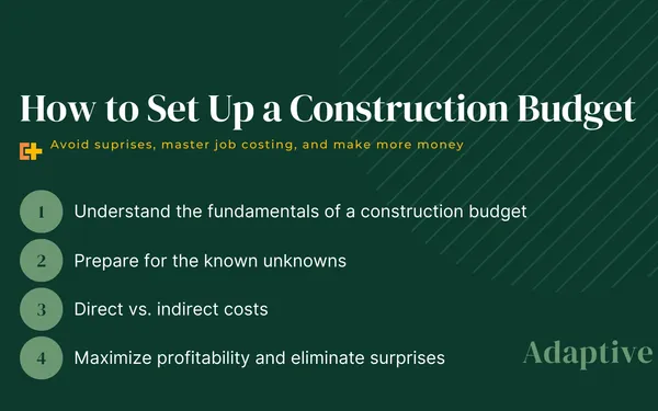 Mastering Your Project Financials: Setting Up a Solid Construction Budget