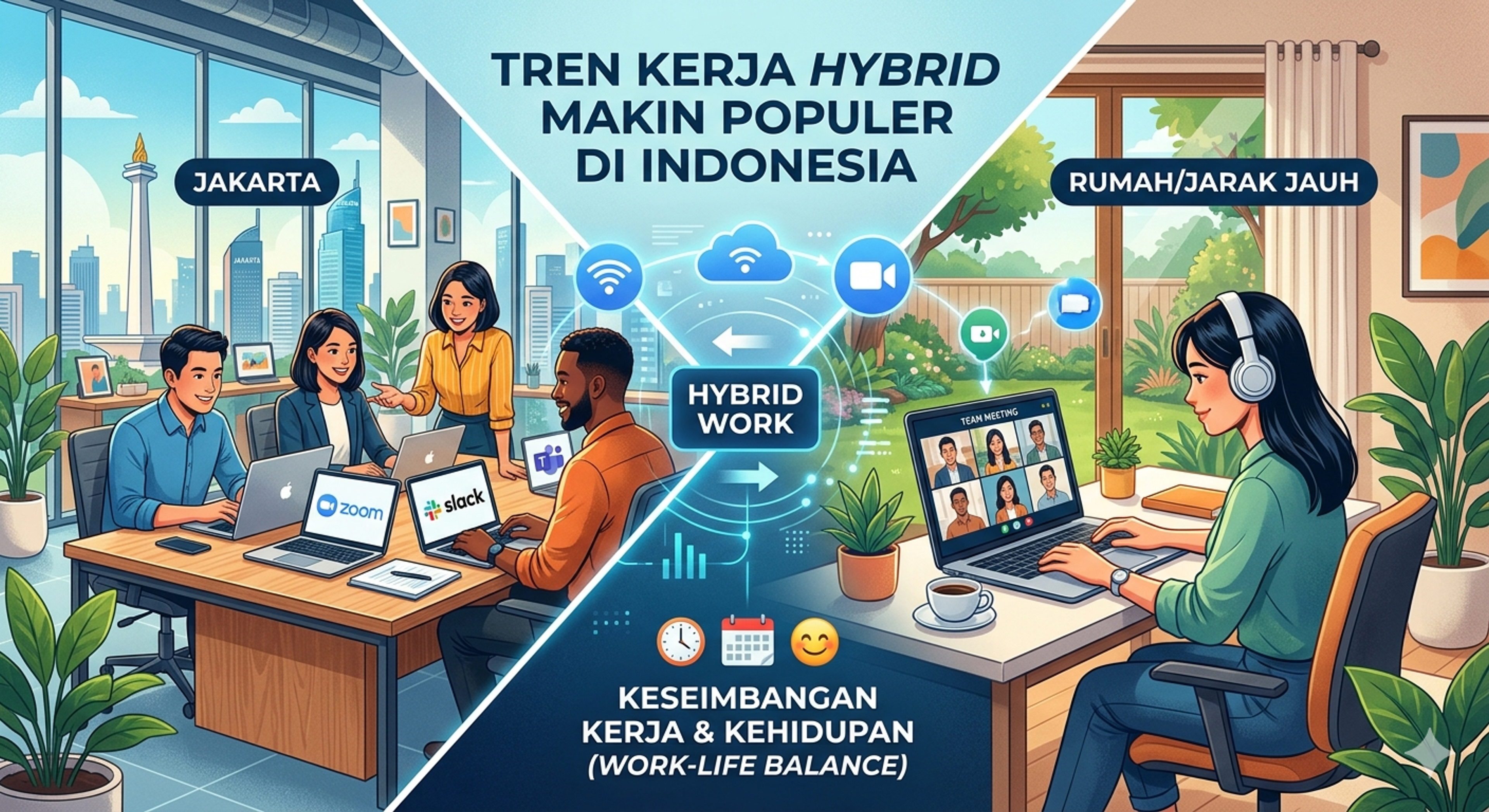 Tren Kerja Hybrid Makin Populer, Perusahaan dan Karyawan Cari Keseimbangan