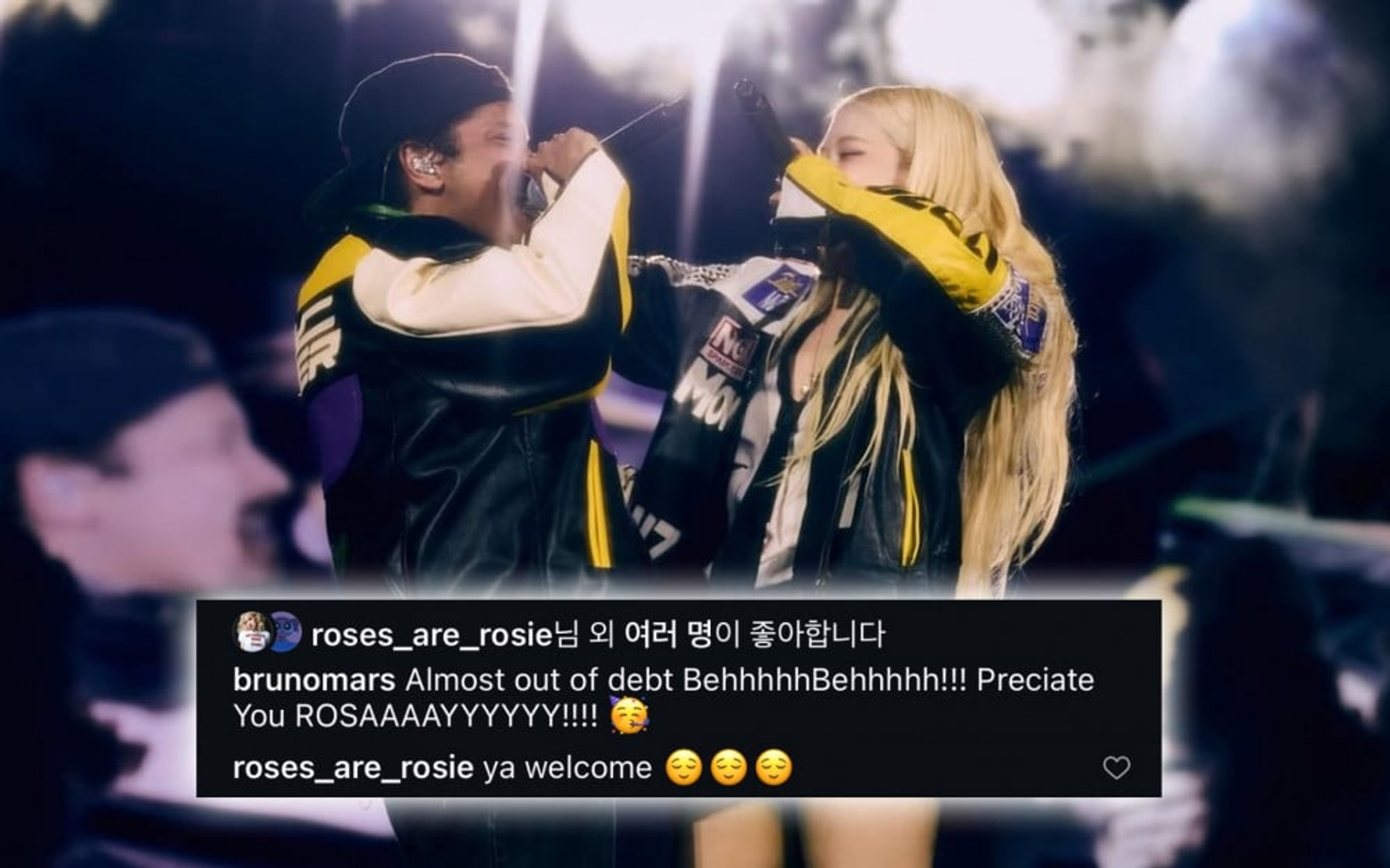 Bruno Mars thanks BLACKPINK's Rosé for helping him "get out of debt"