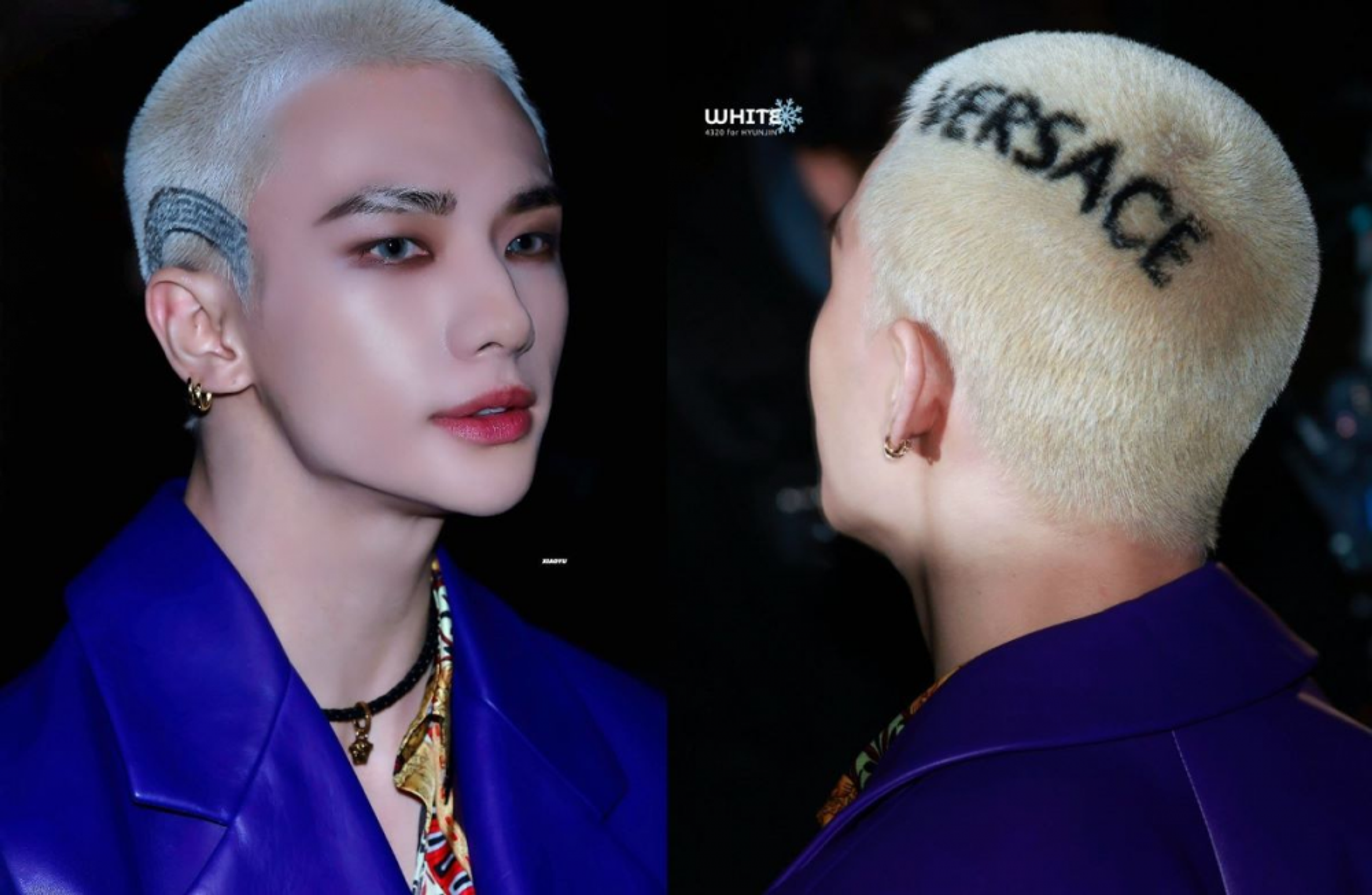 Stray Kids’ Hyunjin shocks fans with his new Versace logo shaved hairstyle at Milan fashion show