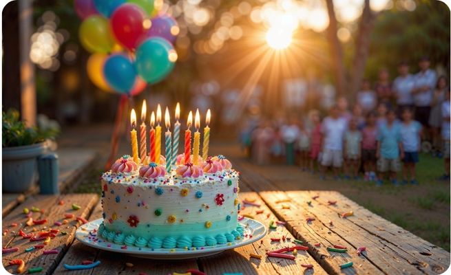 Gâteau d'anniversaire à partager 
