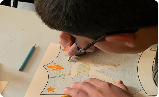 Atelier héraldique encadré 