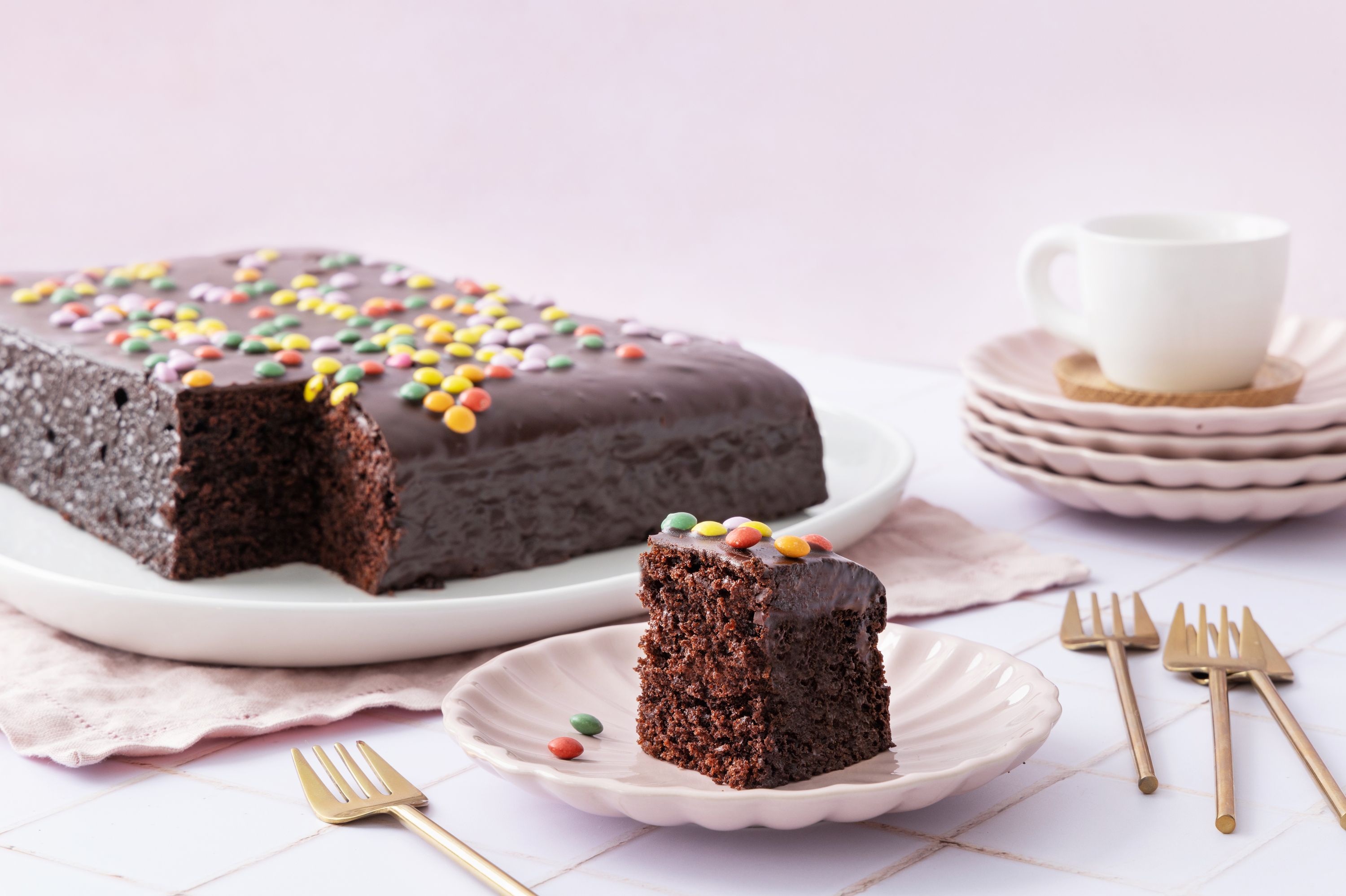 Sjokoladekake med sjokoladelinser