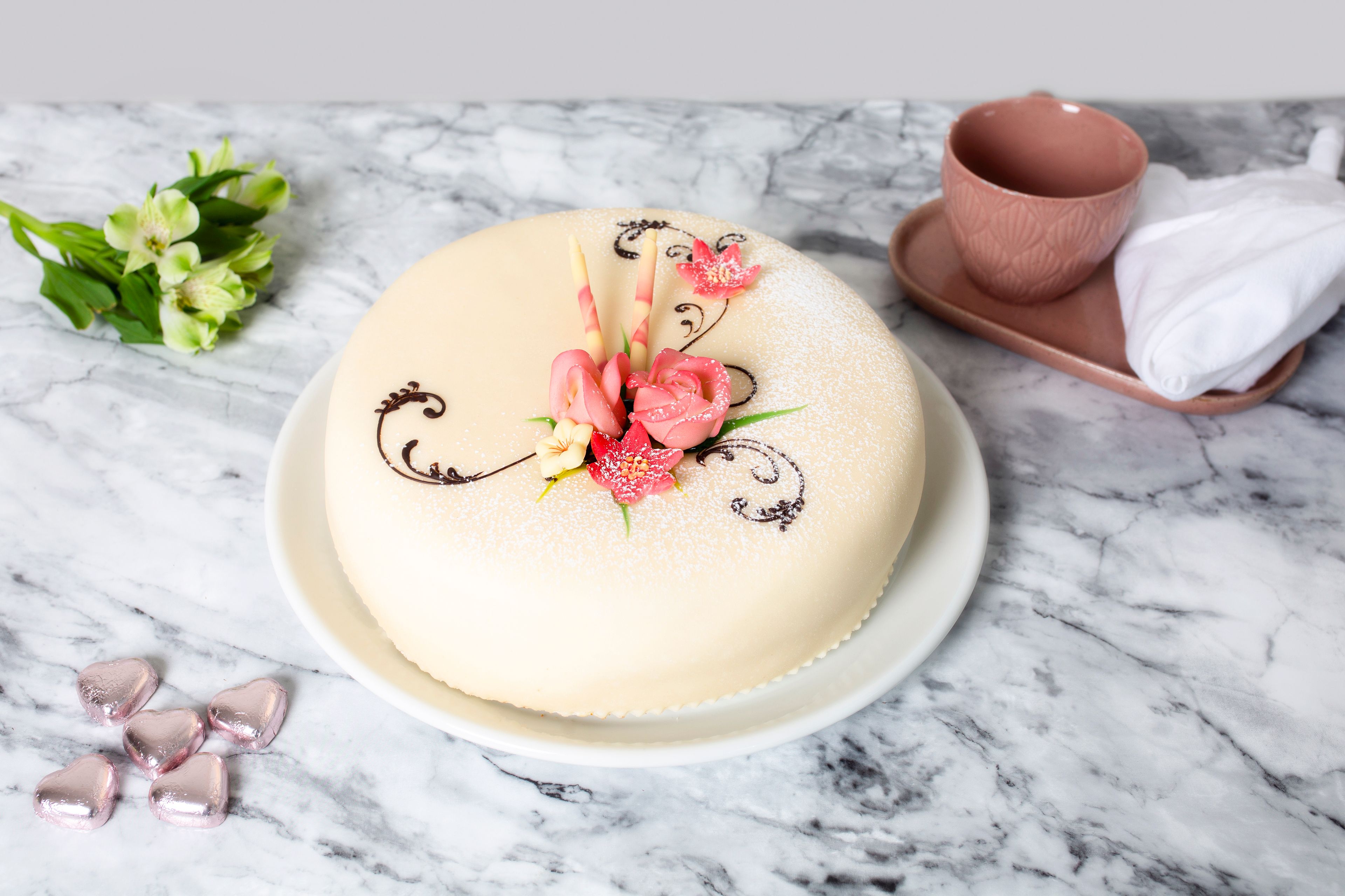 Glutenfri hvit dame rund