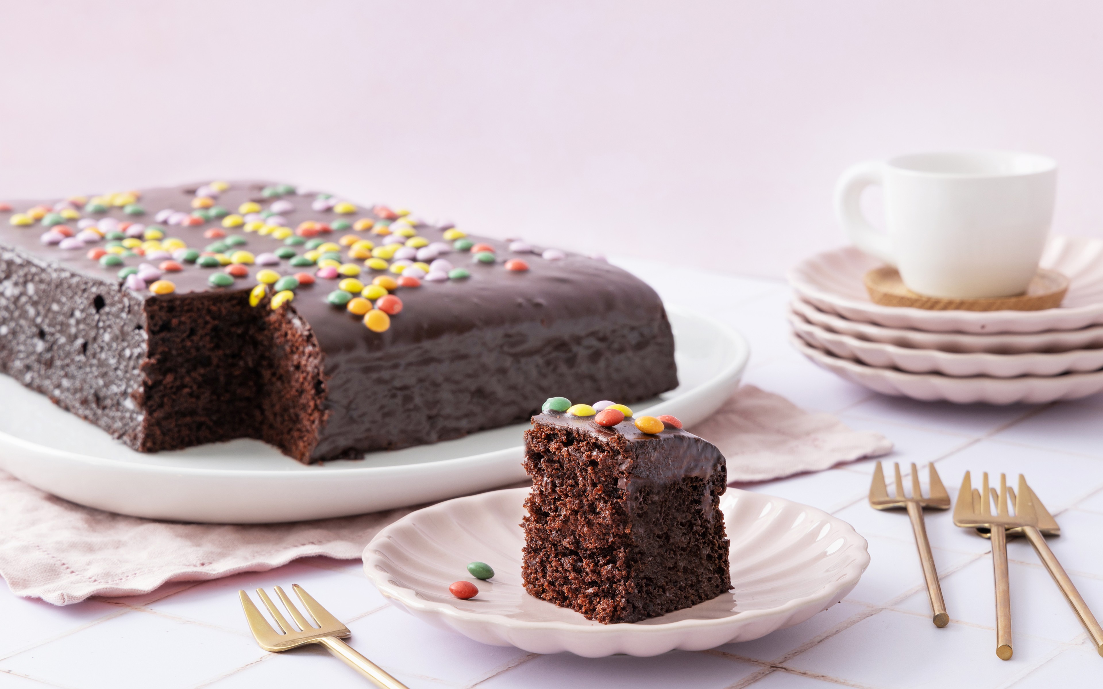 Sjokoladekake med sjokoladelinser