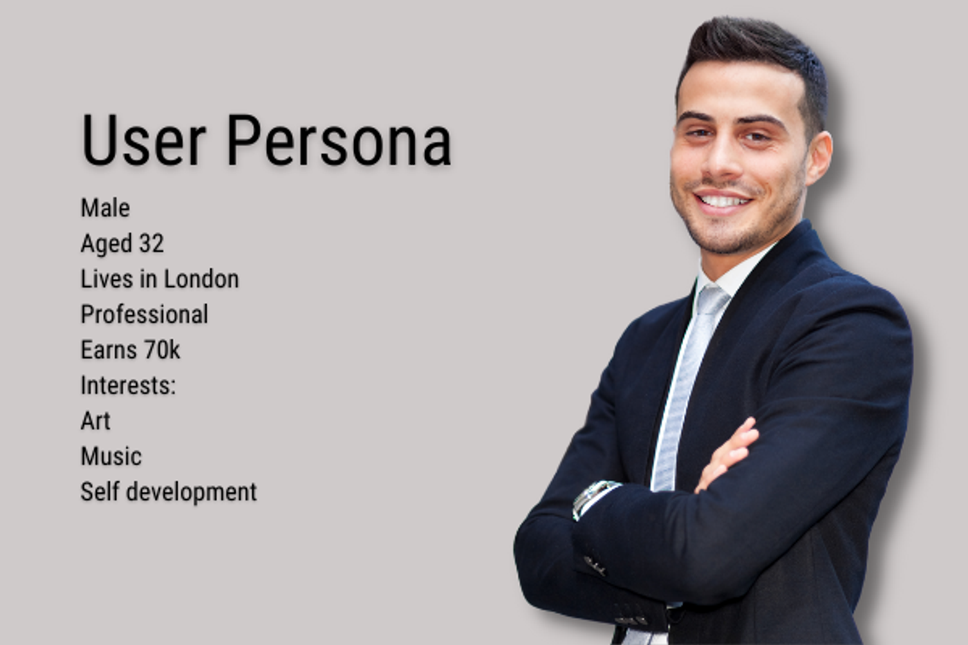 user persona showing what our ideal user is