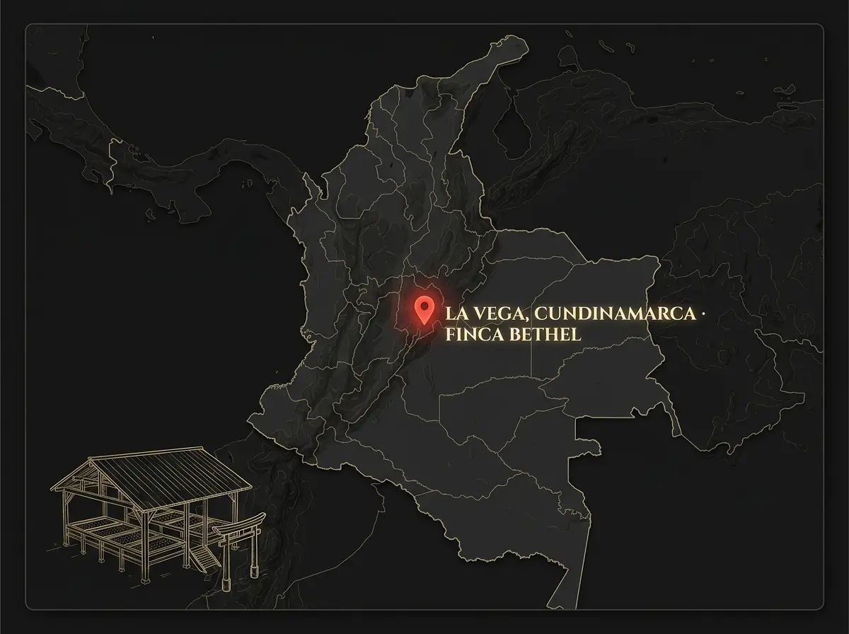 Mapa de ubicación en La Vega, Cundinamarca - Finca Bethel