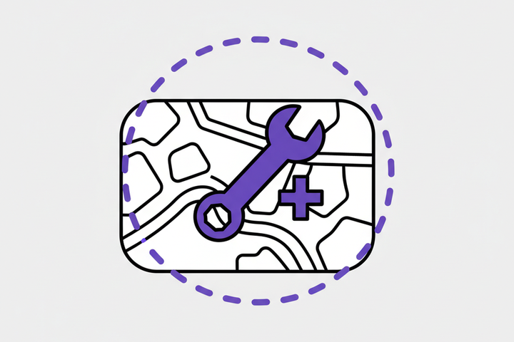 Illustration for GBP Service Area Not Showing? Fix It in 15 Minutes - flat design editorial illustration