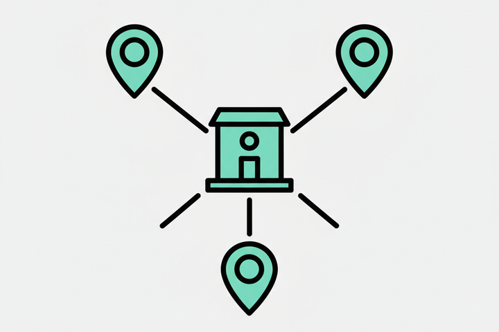 Illustration for Multi-Location GBP: How to Manage Local SEO Across Every Address - flat design editorial illustration