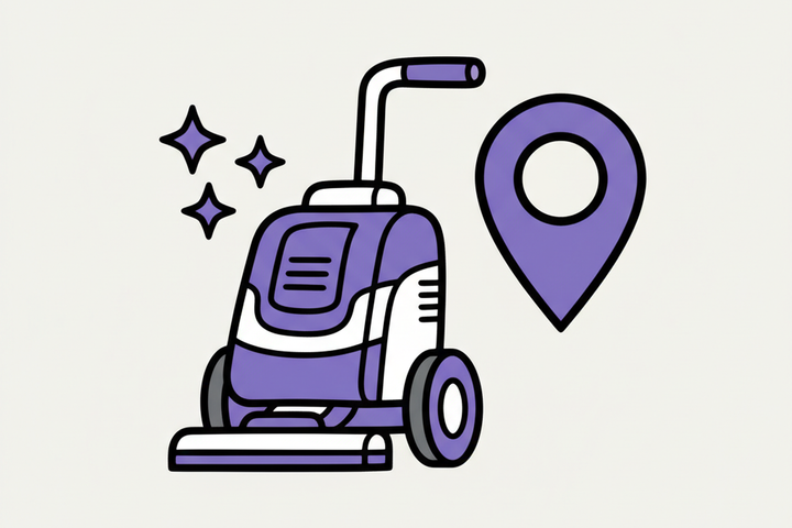 Illustration for Local SEO for Carpet Cleaning Companies That Want More Bookings - flat design editorial illustration