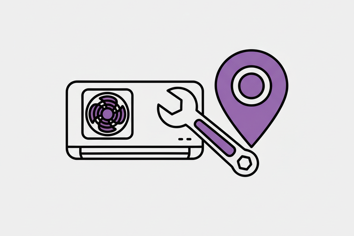 Illustration for Local SEO for HVAC Companies That Want More AC Calls - flat design editorial illustration