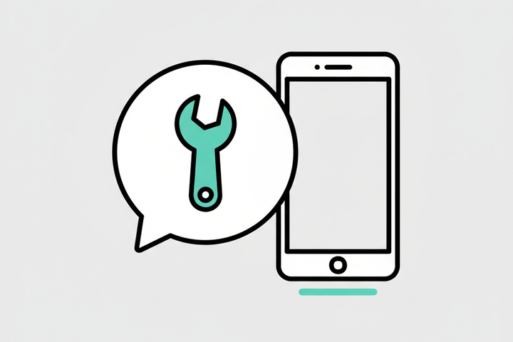 Illustration of business messaging on a smartphone