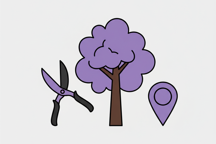 Illustration for Local SEO Playbook for Tree Service Companies to Get More Estimates - flat design editorial illustration