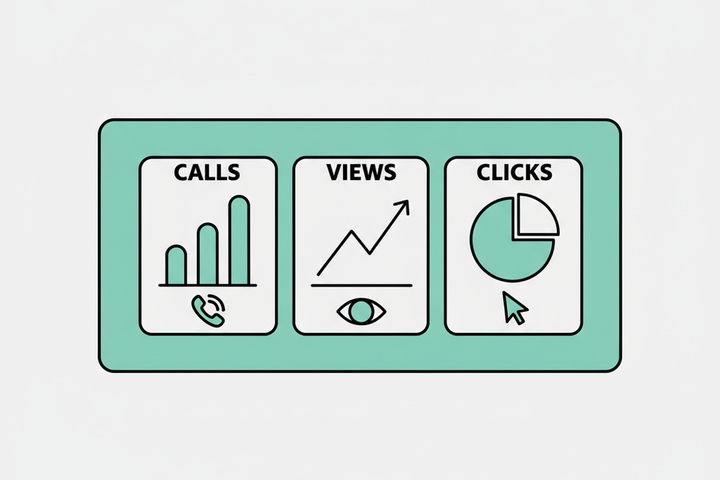Illustration for Google Business Profile Insights Explained (What to Track, What to Ignore) - flat design editorial illustration