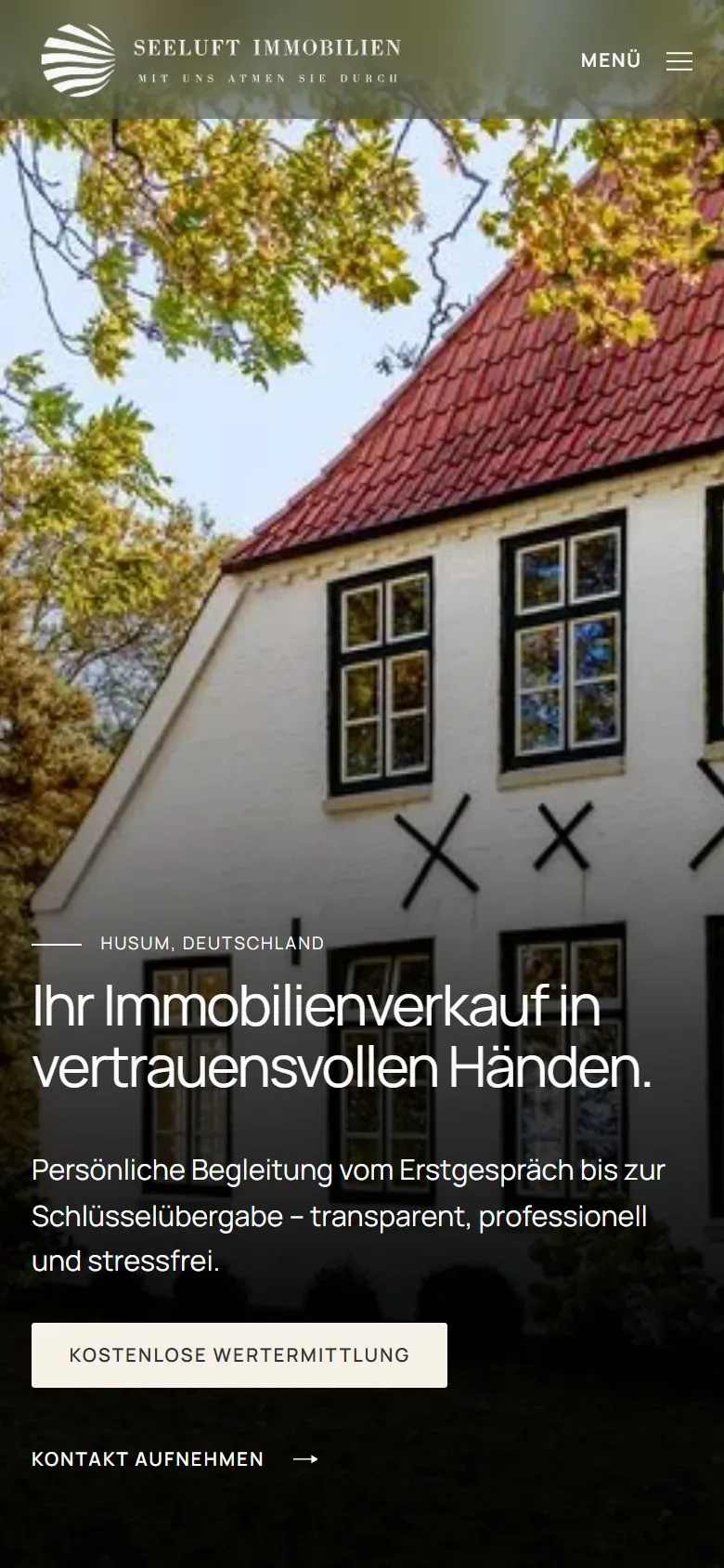 Die Startseite am Handy.