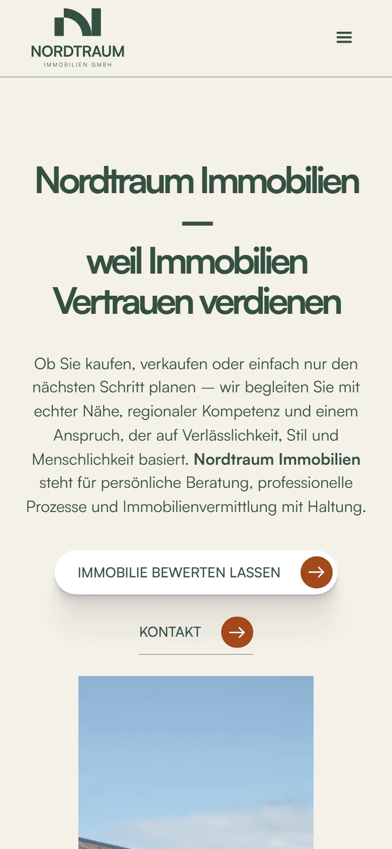 Die Startseite am Handy.