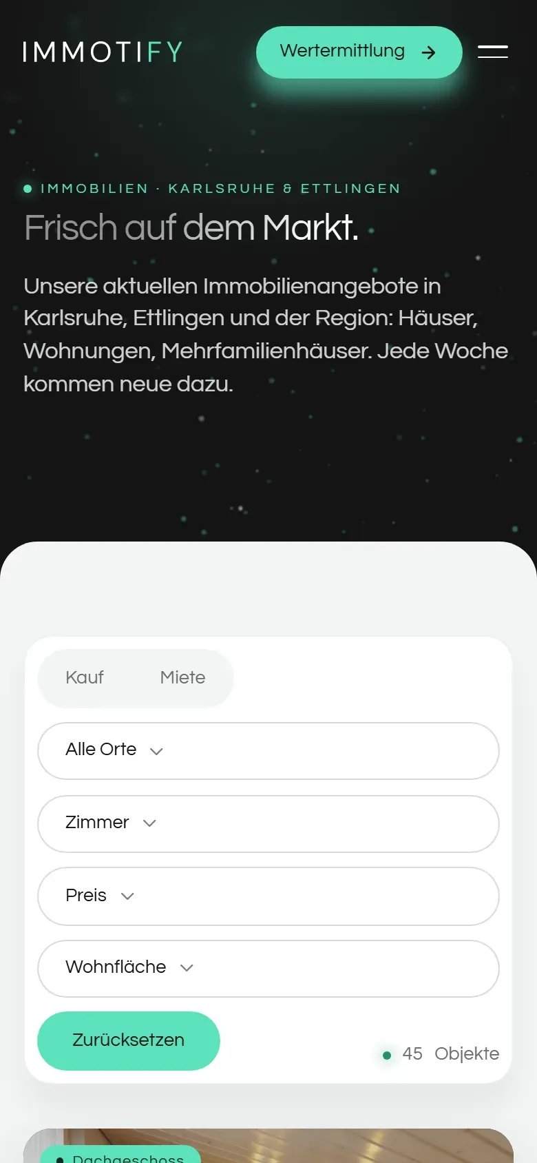 Die Objekte am Handy, mit Filtern.