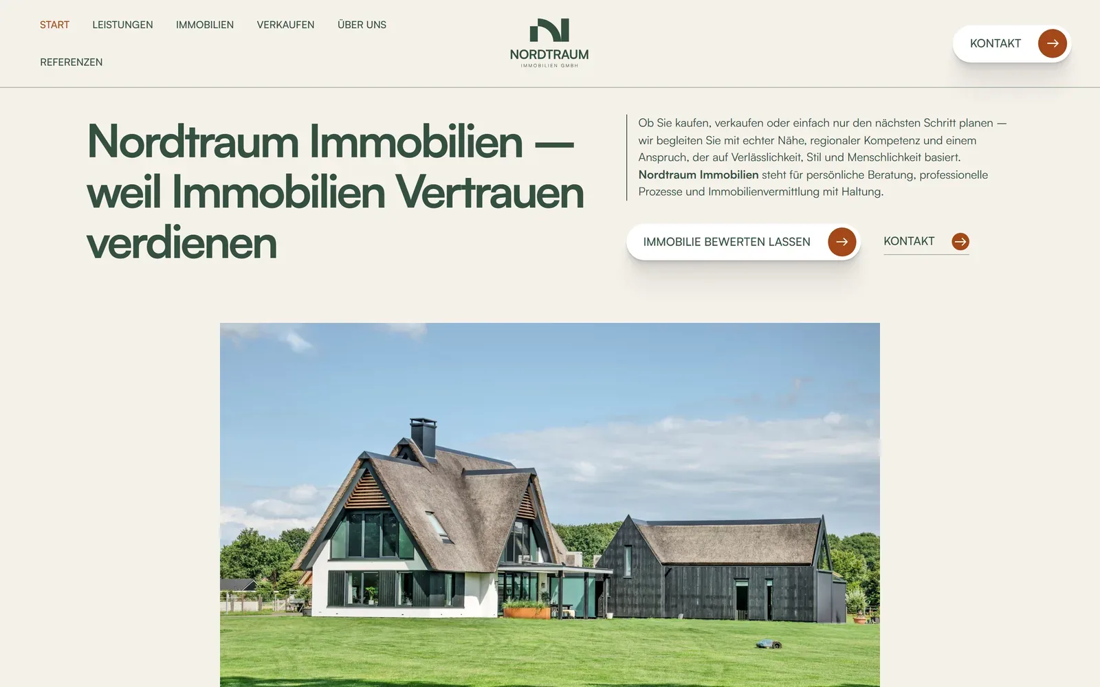 Die Startseite mit der Bewertung gleich neben dem Titel.