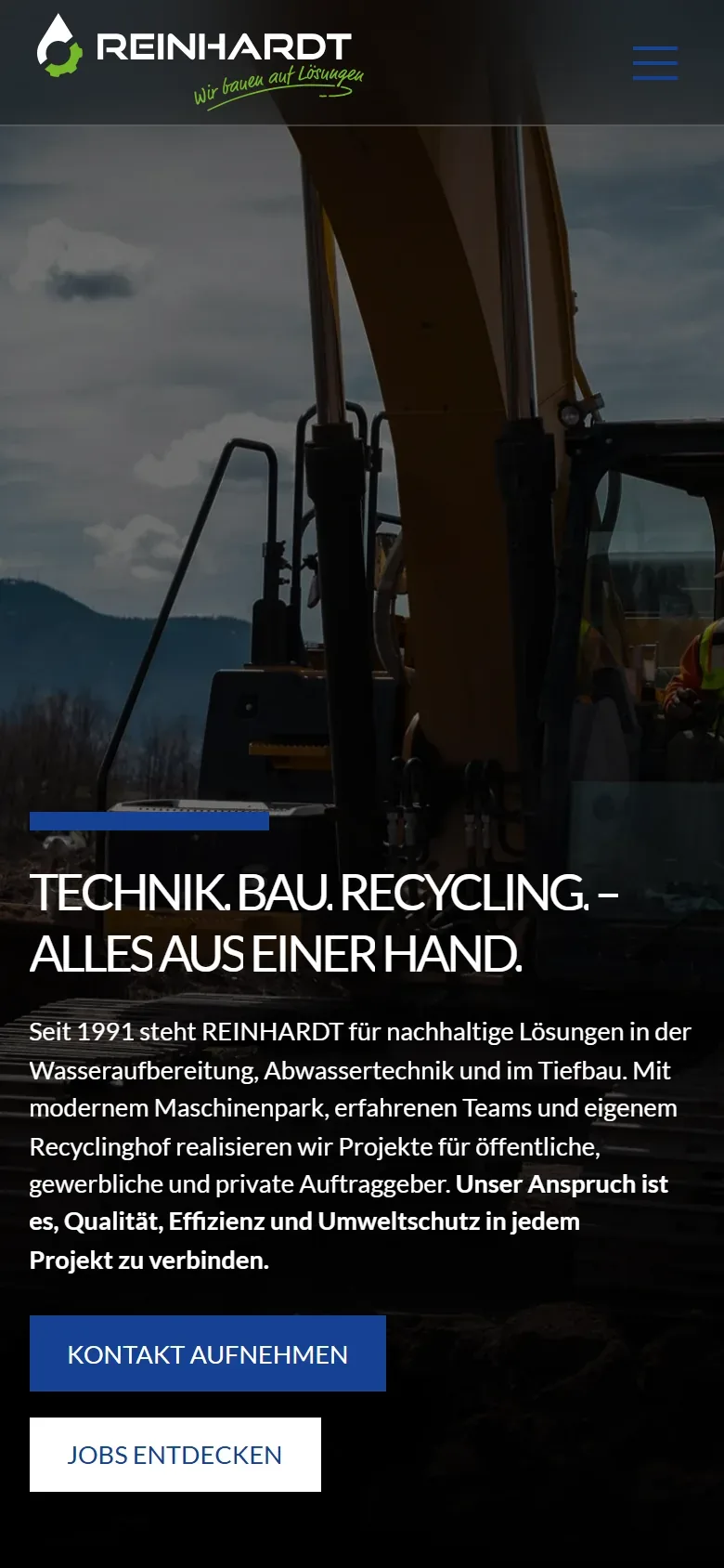 Die Startseite am Handy.