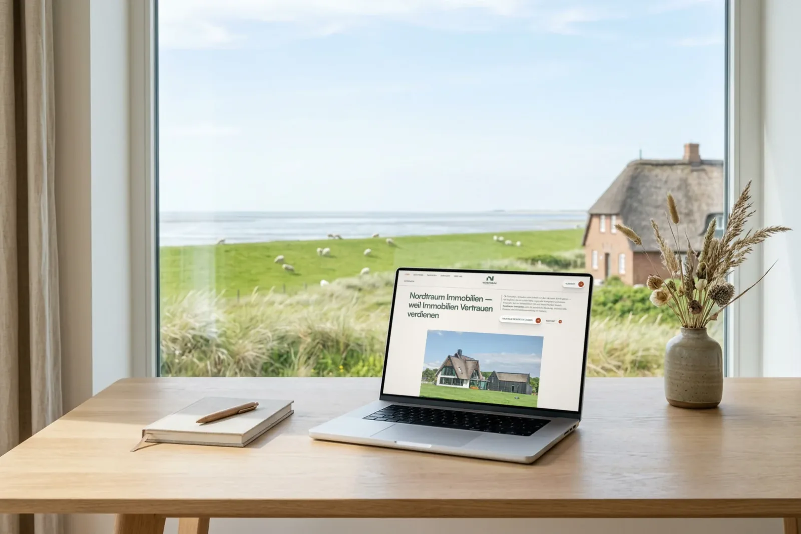Ansicht der Website von Nordtraum Immobilien