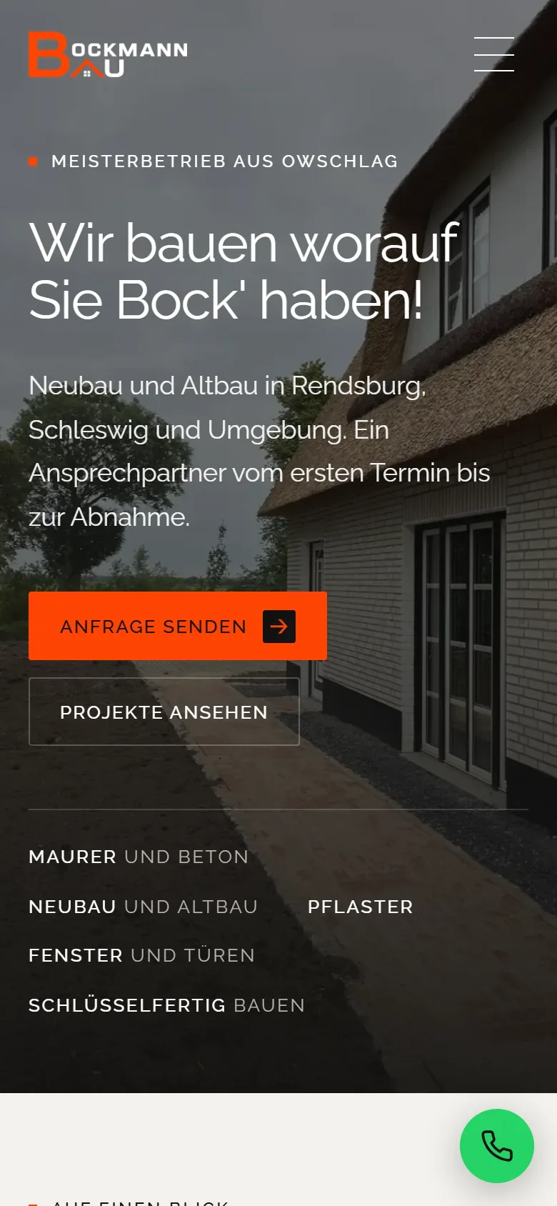 Die Startseite am Handy.