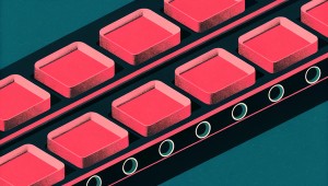 illustration of industrial conveyor belt
