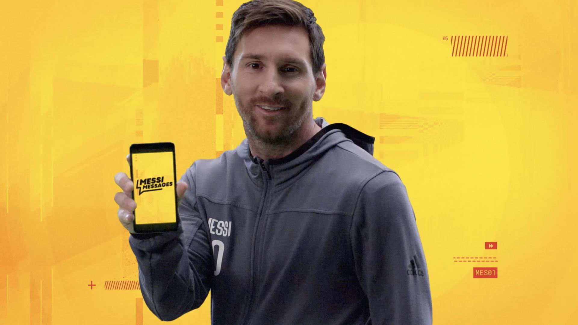 Messi with phone