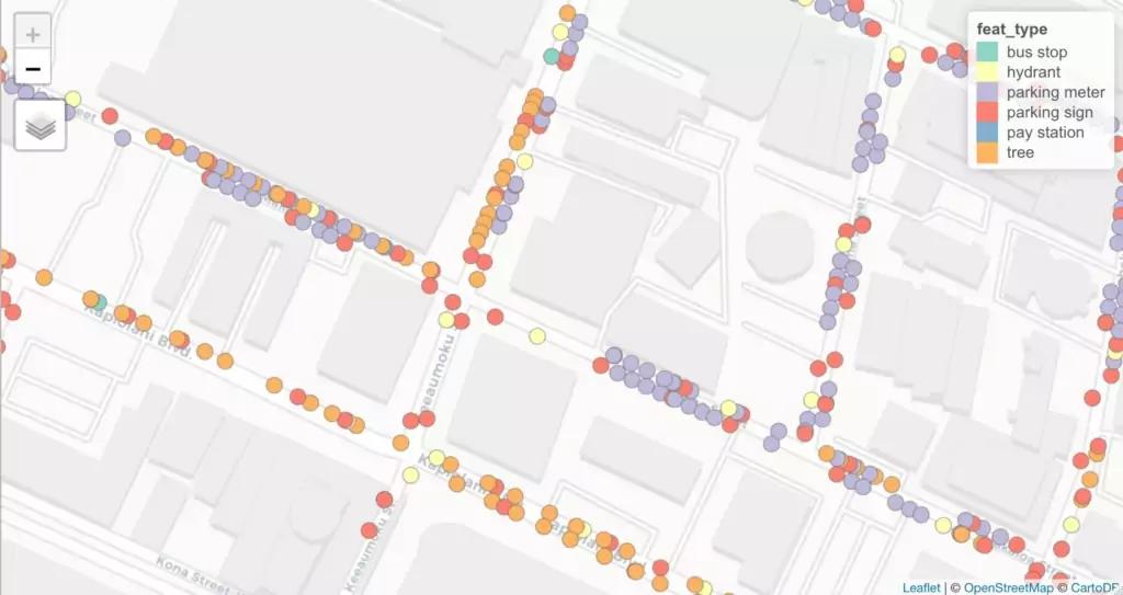 Visualization of curb inventory data collected using Coord Visualization of curb inventory data collected using Coord