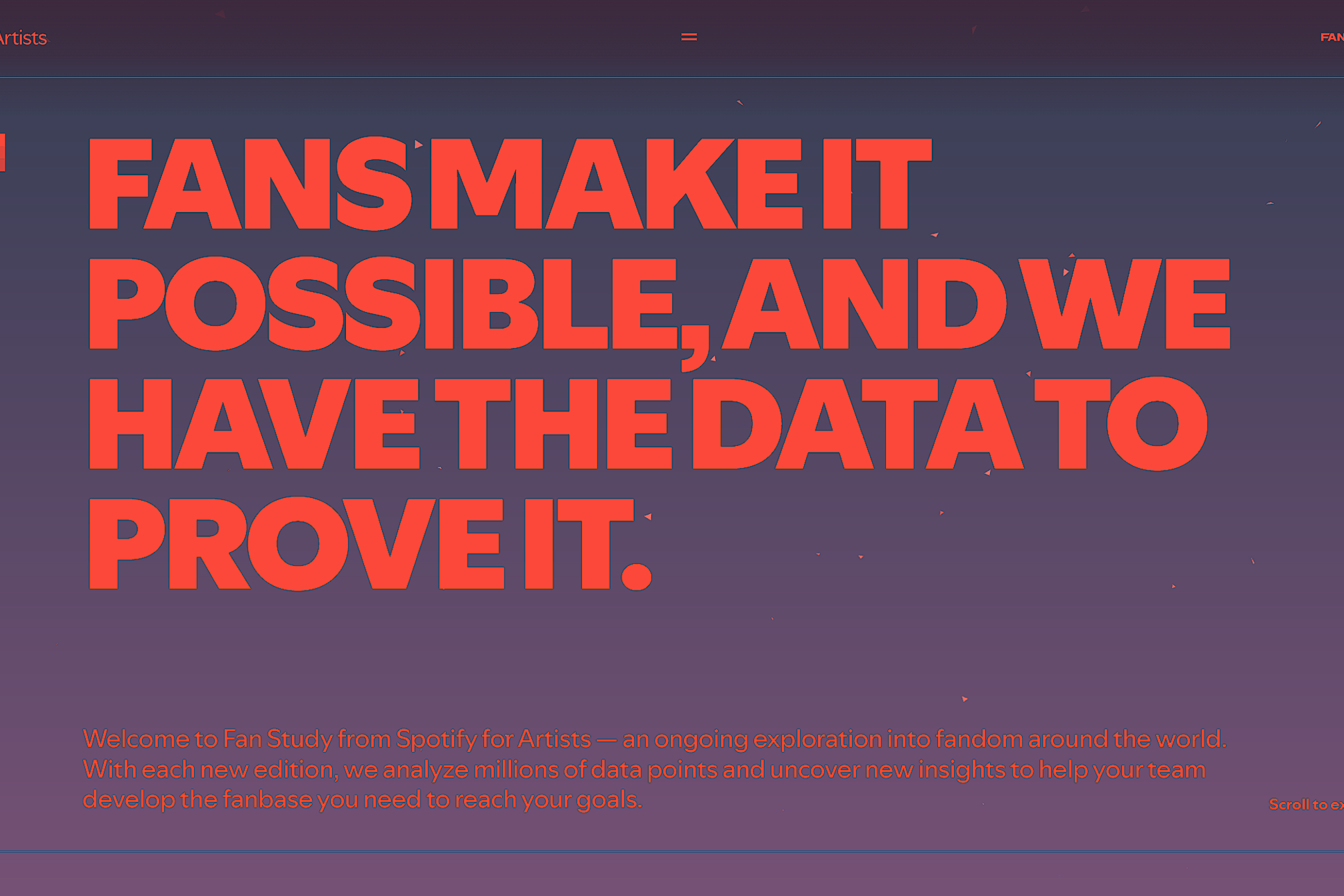 Fanstudy By Spotify Website