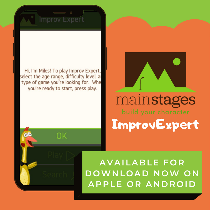 graphic that shows a picture of a smartphone open to an app called ImprovExpert the text says 'available for download now on apple of android'