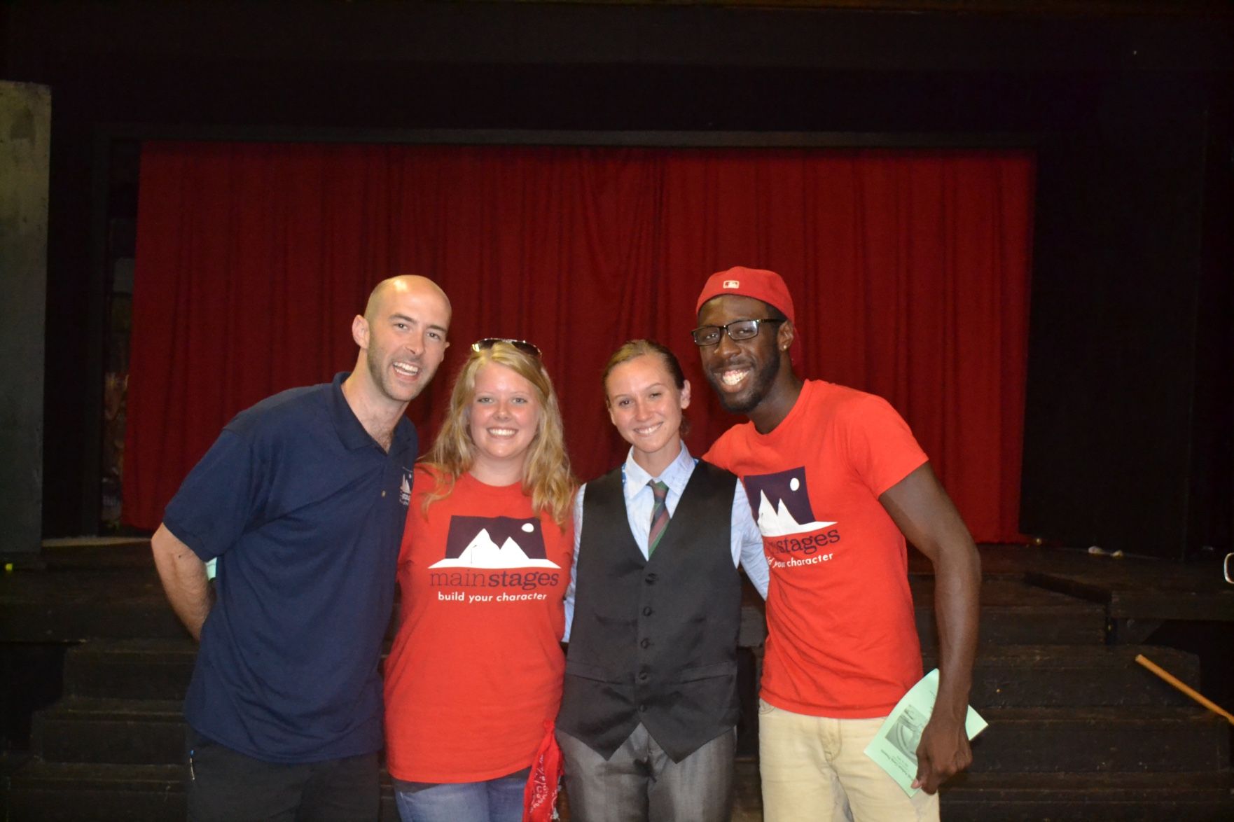 camp staff posing with mainstages staff