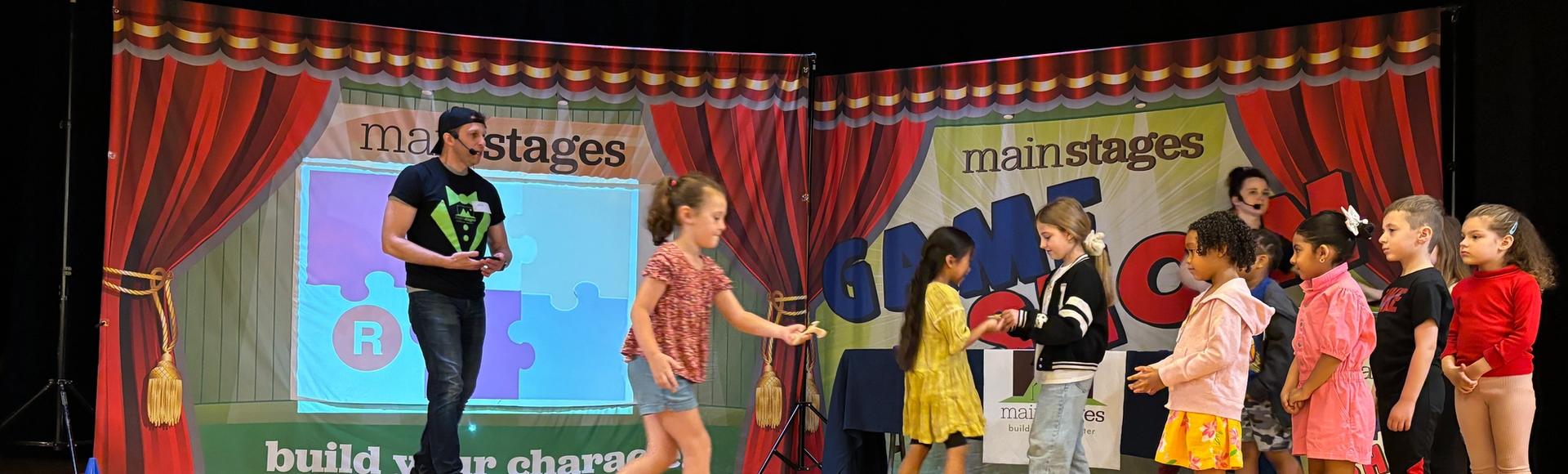 Game Show Host with kids