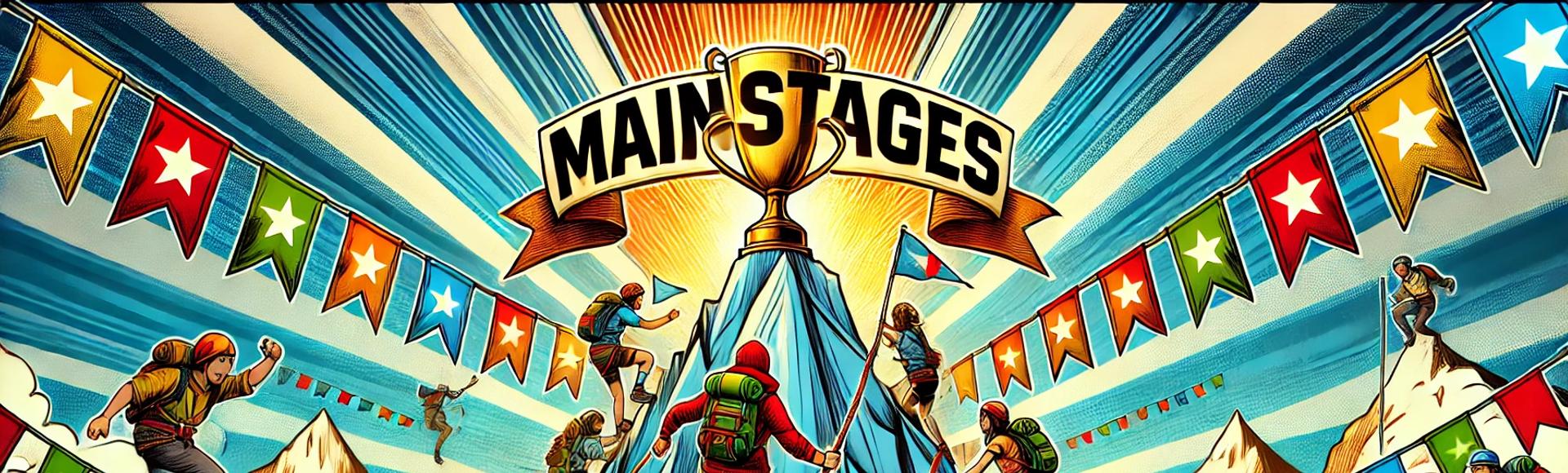 Kids Climbing a Mountain