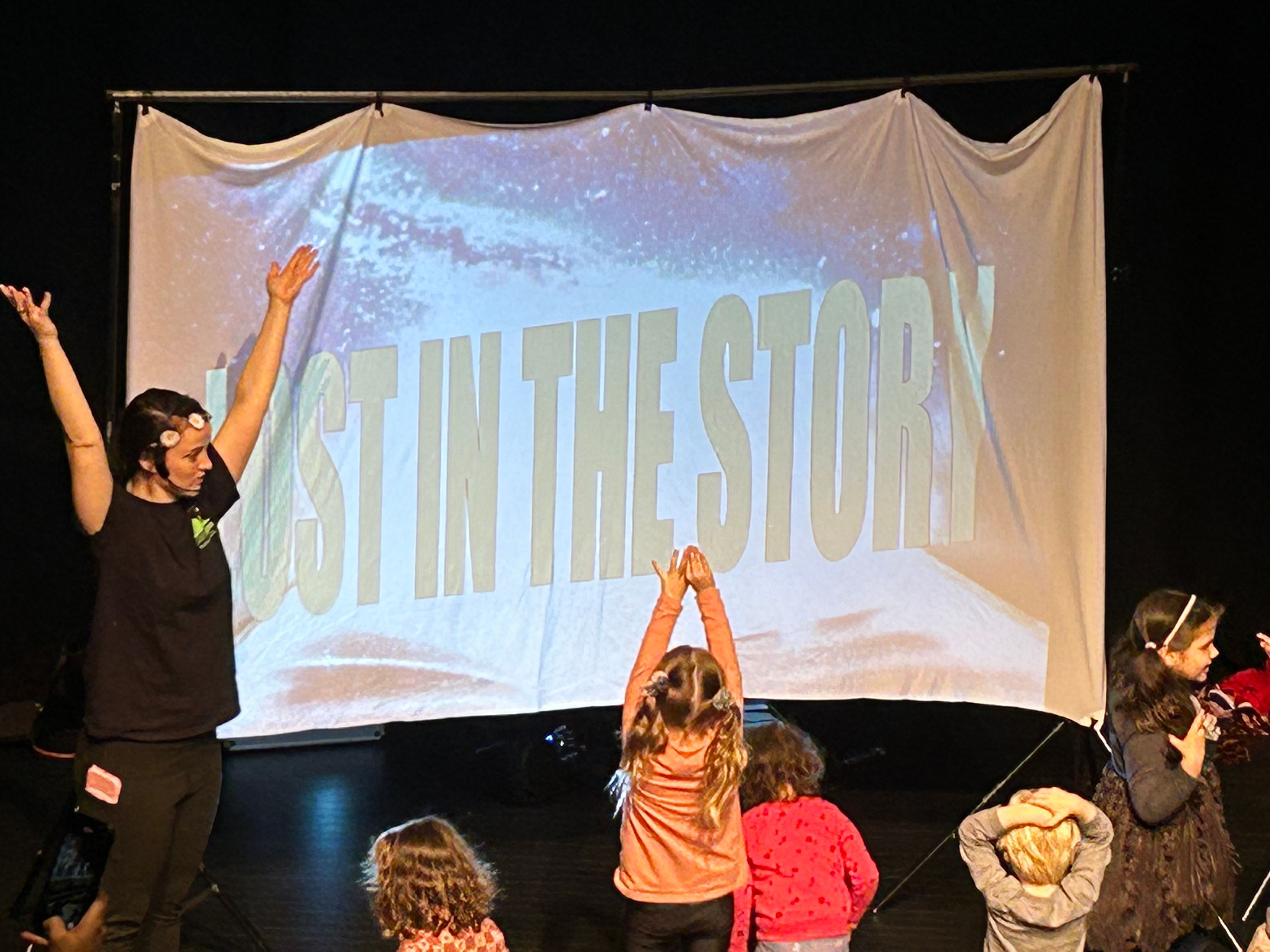 kids having fun on stage