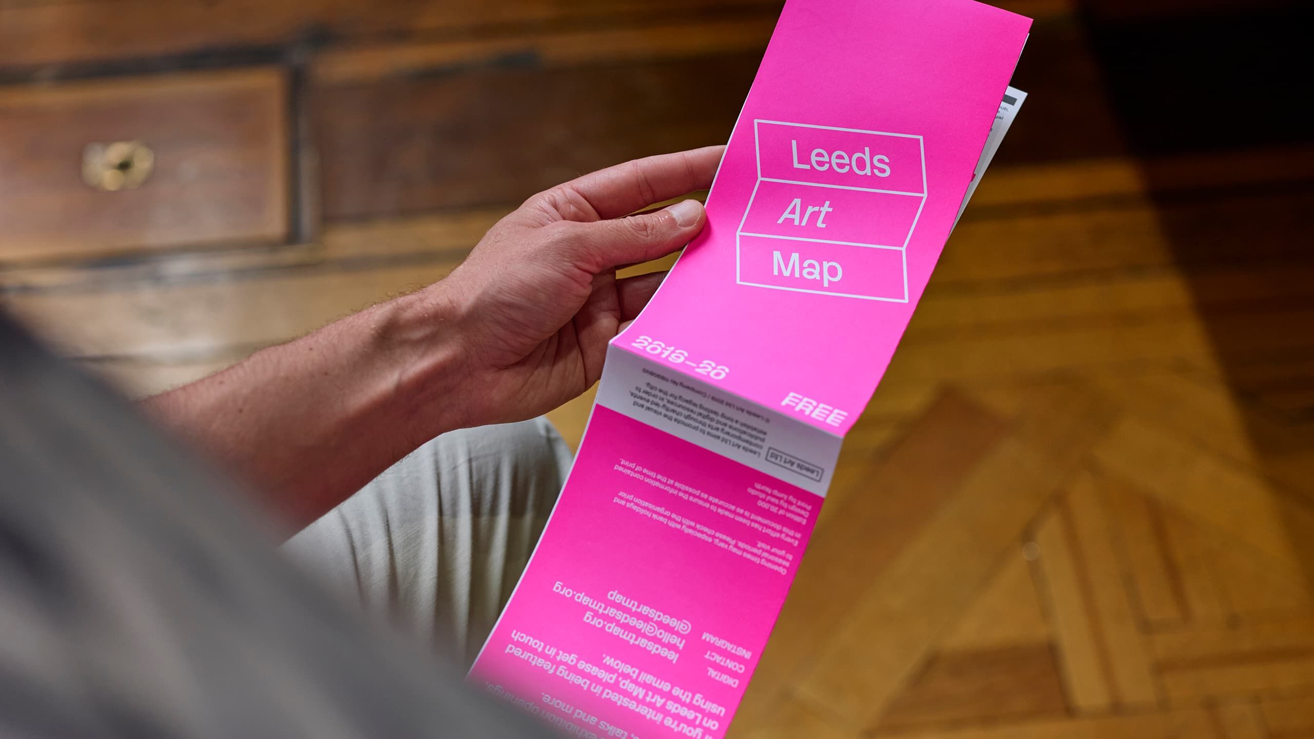 The front cover of Leeds Art Map.